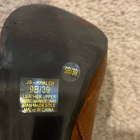 Jessica Simpson Brown Khalan Leather Platform Heel Knee-High Boots size 9B - Picture 8 of 13